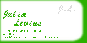 julia levius business card